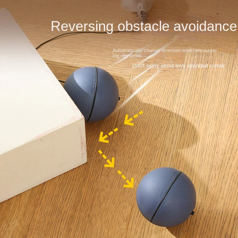 Cat Toy Self-Entertainment Energy Consumption Mouse Teaser Wand Cat Exercise Electric Automatic Teasing Ball Cat Supplies