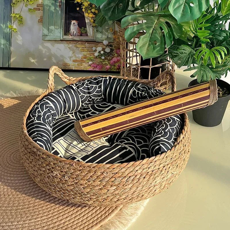Four Seasons Universal Cat Scratching Board Rattan Removable And Washable Winter Cat Litter