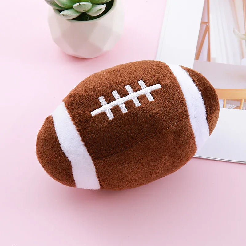 Pet Plush Squeaky Simulation Ball Dog Toy