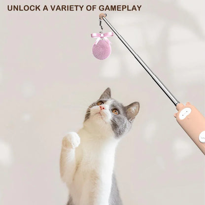 Pet Supplies Cat Laser Pen Infrared Spotlight Feather Bell Cat Toy Set Funny Cat Stick