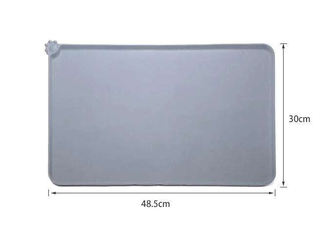 Waterproof Pet Mat For Dog Cat Solid Color Silicone Pet Food Pad Pet Bowl Drinking Mat Dog Feeding Placemat Easy Washing