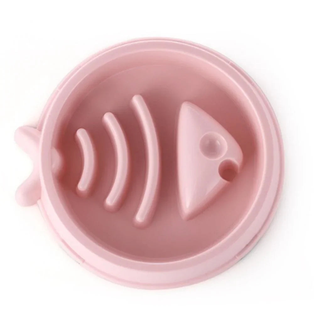 Dog Bowls Slow Feeder Fun Slow-Feeding Interactive Bloat Stop Dog Bowl for Food Medium Capacity Healthy Eating Fish Bone Shape