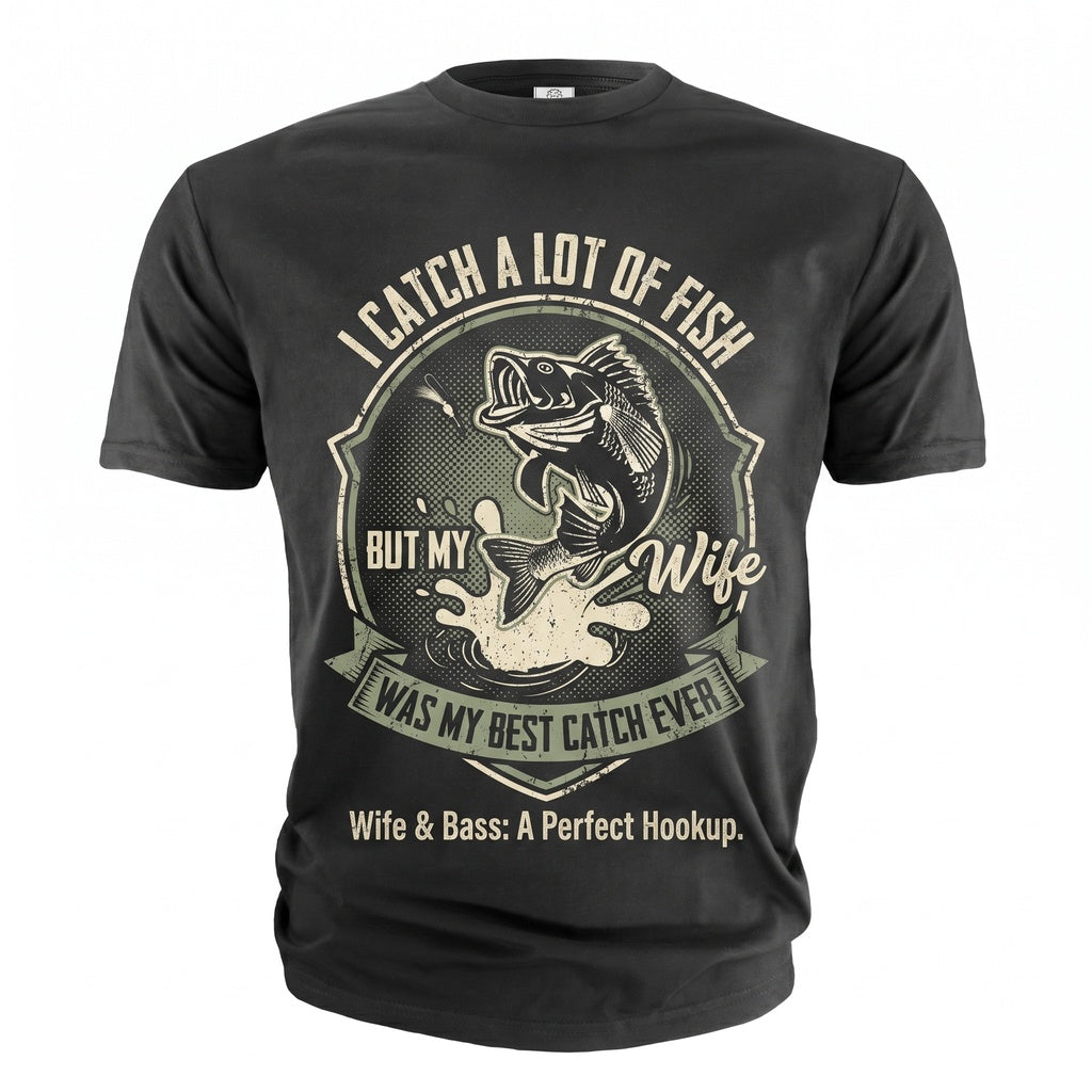 Funny Husband Fishing Gifts For Men Dad Him Hubby Unisex TShirt