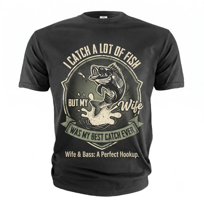 Funny Husband Fishing Gifts For Men Dad Him Hubby Unisex TShirt