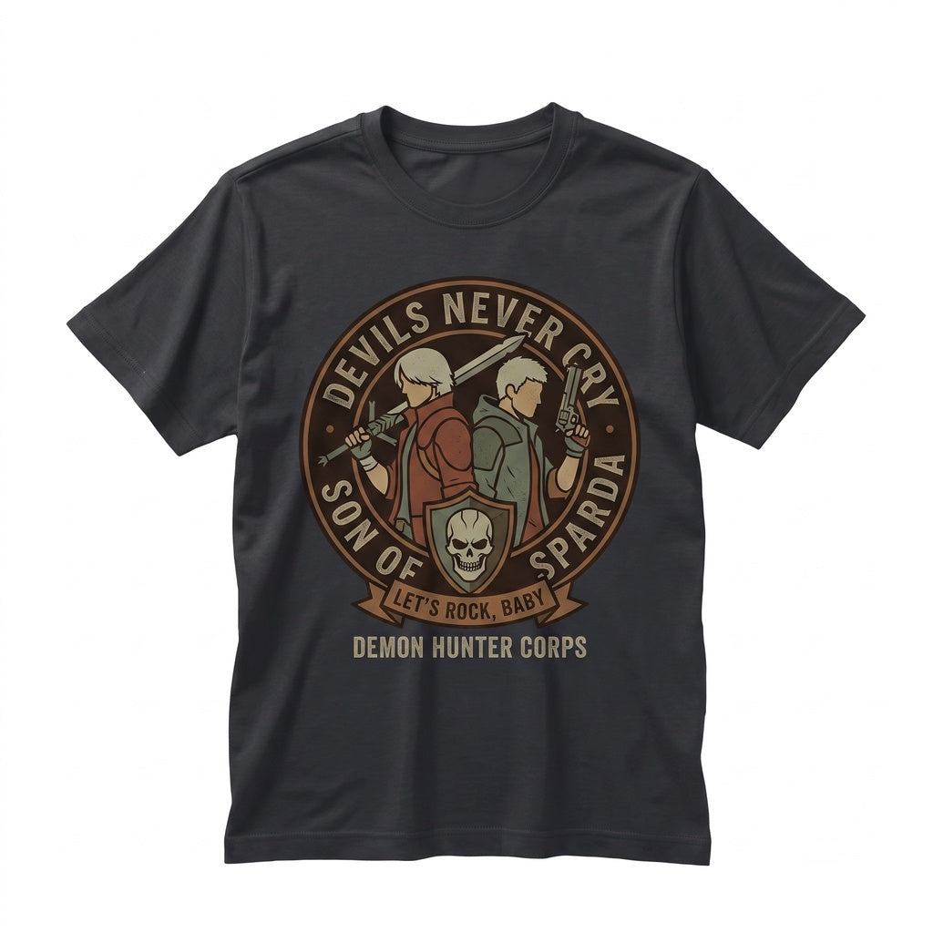 Dante Shooting Dual Pistols Demon Hunter Video Game Graphic Premium Unisex TShirt