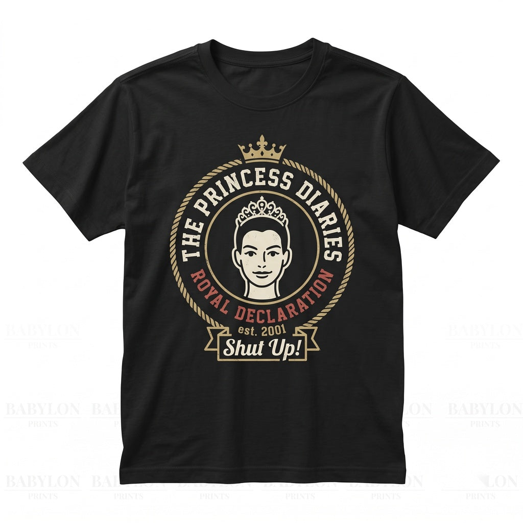 Vintage Anne Hathaway Genovia Royalty Graphic Mia Thermopolis Retro Top Unisex TShirt