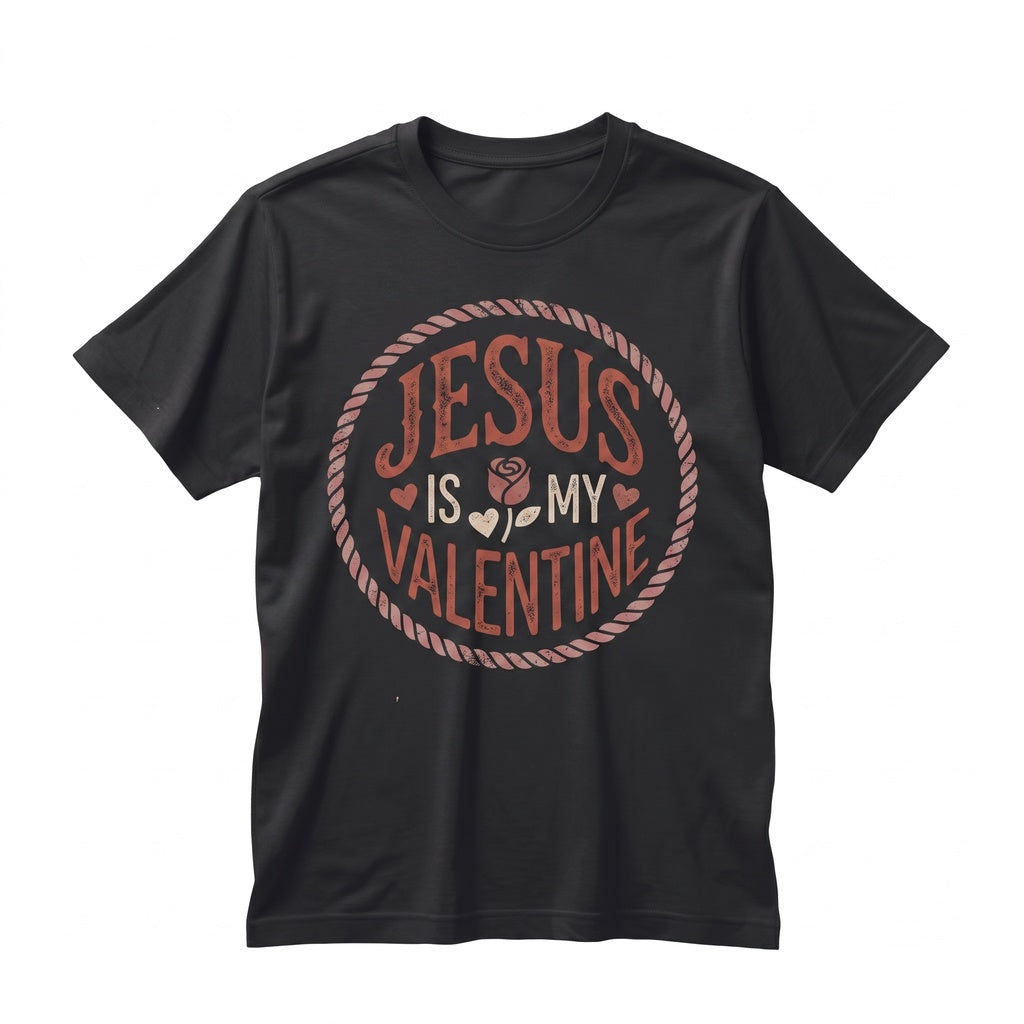 Jesus Is My Valentine Faith Based Religious Christ Lover Holiday Apparel Unisex TShirt