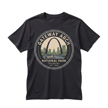 Vintage Gateway Arch St Louis Missouri Retro Travel Souvenir Nature Gift Unisex TShirt