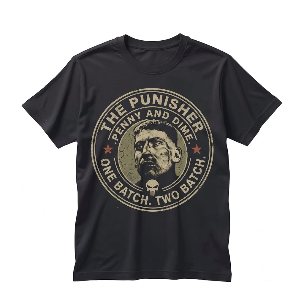 Oversized Jon Bernthal Frank Castle Vigilante Graphic Comic Apparel Dad Gift Unisex TShirt