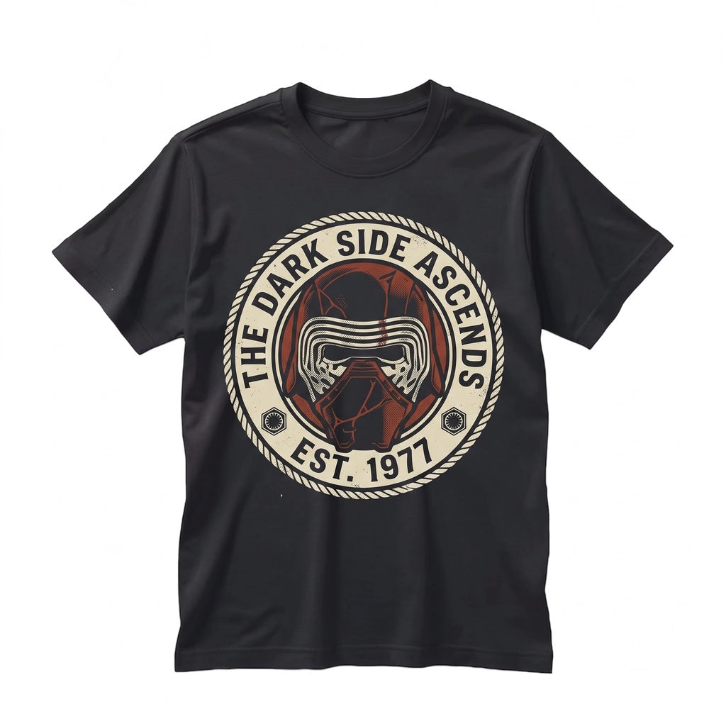 Oversized Kylo Ren Ben Solo Movie Poster Dark Knight Sci-Fi Graphic Fan Apparel Vintage Sequels Gift Unisex TShirt