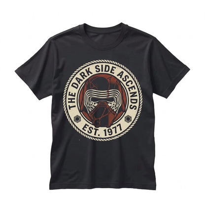 Oversized Kylo Ren Ben Solo Movie Poster Dark Knight Sci-Fi Graphic Fan Apparel Vintage Sequels Gift Unisex TShirt