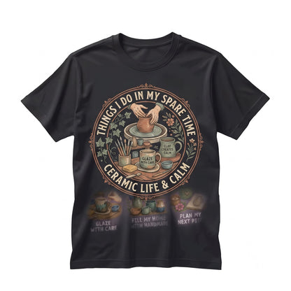 Pottery Ceramicist Wheel Throwing Clay Artist Studio Graphic Unisex TShirt