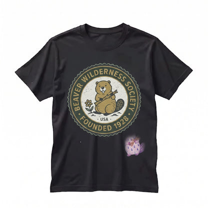 Cute Beaver Wildlife Graphic Animal Lover Colorful Outdoor Print Unisex TShirt