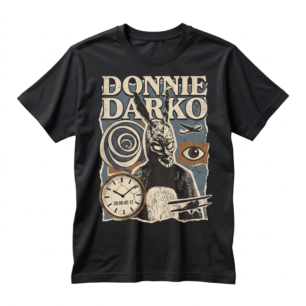 Vintage Retro Donnie Darko Cult Sci-Fi Film Graphic Streetwear Unisex TShirt