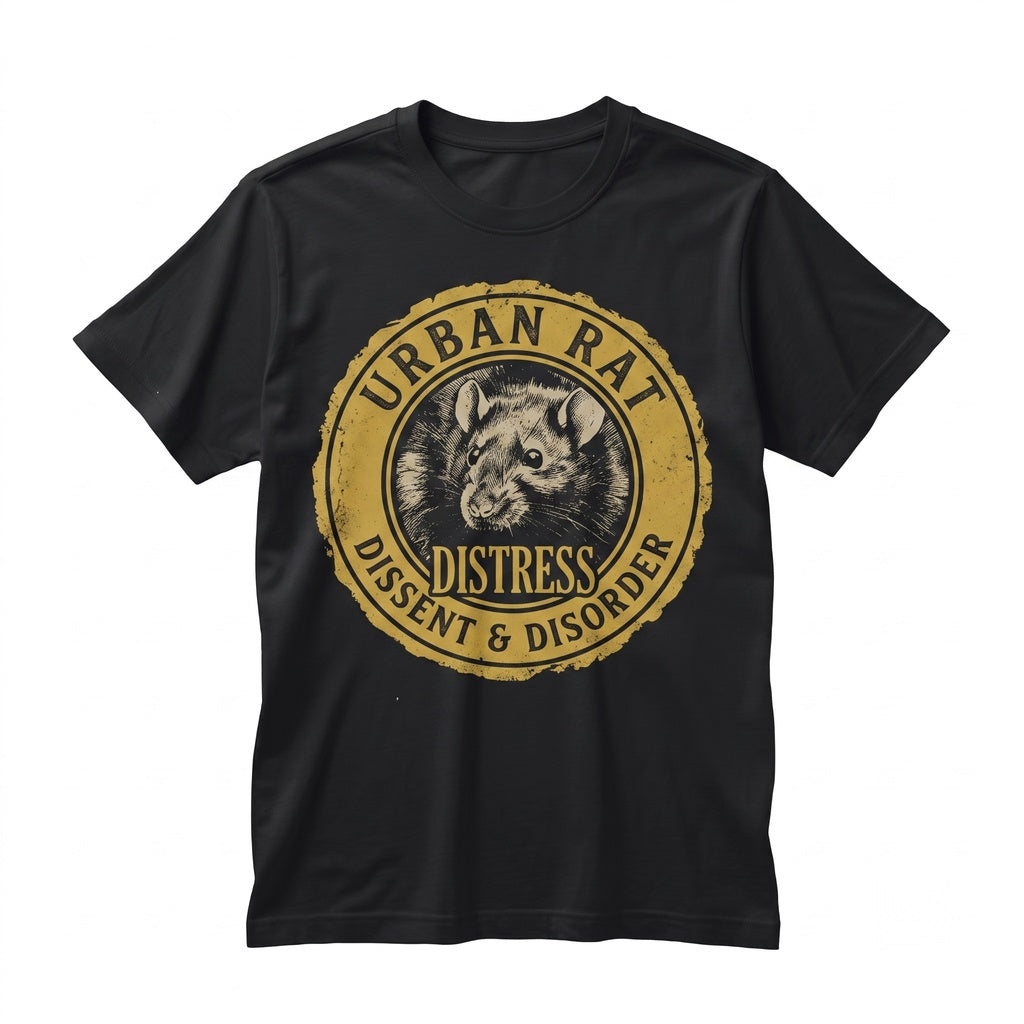 Vintage Distressed Rat Graphic Rodent Animal Retro Grunge Cotton Crewneck Top Unisex TShirt