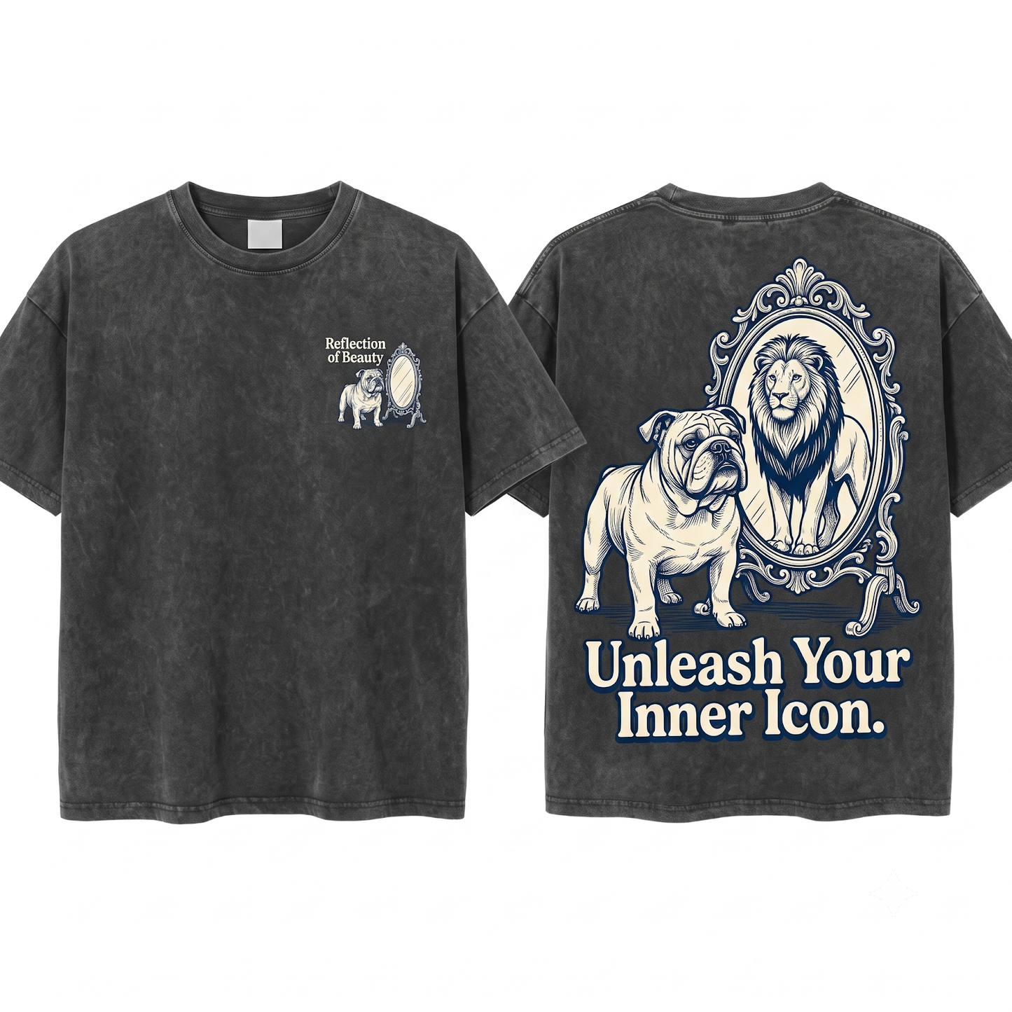 Positive Affirmation English Bulldog Self Care Motivational Dog Mom Or Dad Gift Unisex Heavyweight Garment-Dyed T-Shirt