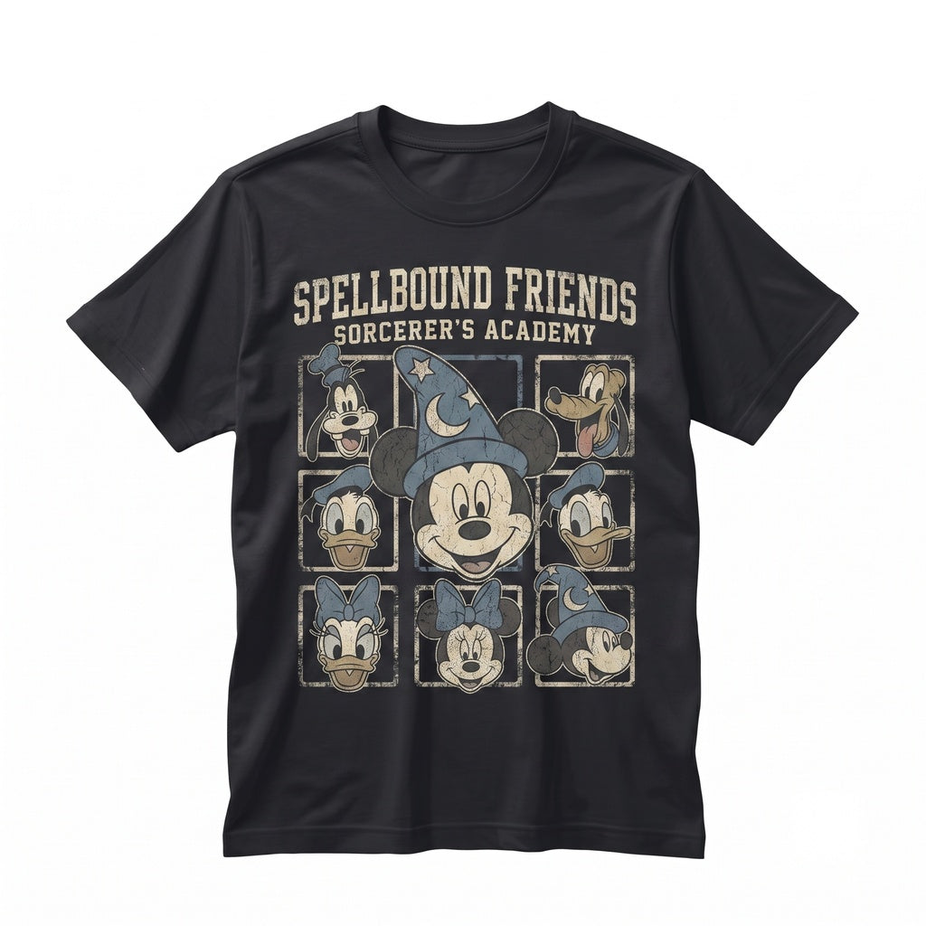 Vintage Wizard Mouse Magic Kingdom Family Vacation Nighttime Spectacular Apparel Unisex TShirt