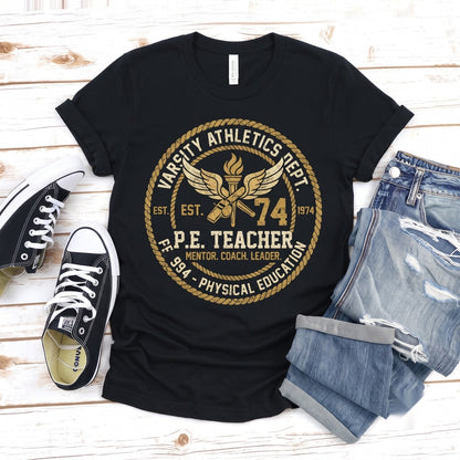 PE Teacher Definition Gym Instructor Present Graphic Apparel Unisex TShirt