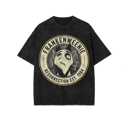 Oversized Frankenweenie Sparky Dog Spooky Theme Park Party Graphic Unisex TShirt