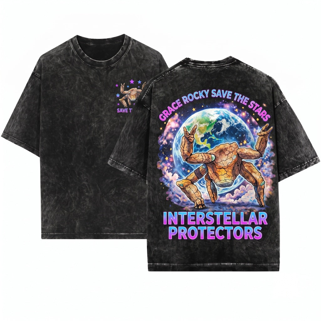 Project Hail Mary Grace Save Stars Alien Graphic Sci-Fi Reader Style Gift Unisex Wash T-Shirt