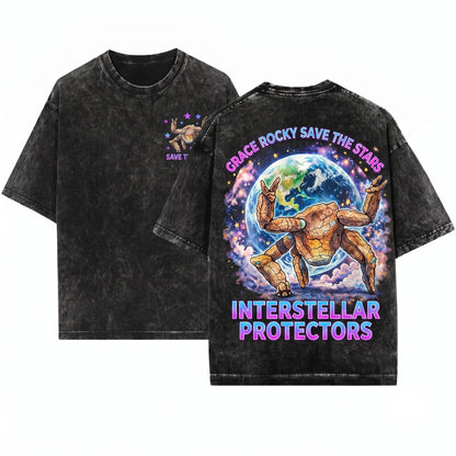 Project Hail Mary Grace Save Stars Alien Graphic Sci-Fi Reader Style Gift Unisex Wash T-Shirt