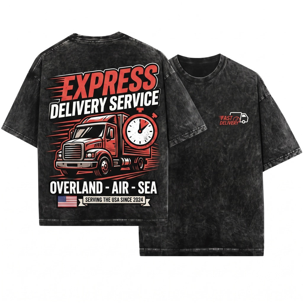 Fast Express 3-Day Delivery Vintage Graphic Cotton Oversized Retro Heavyweight Unisex Wash T-Shirt