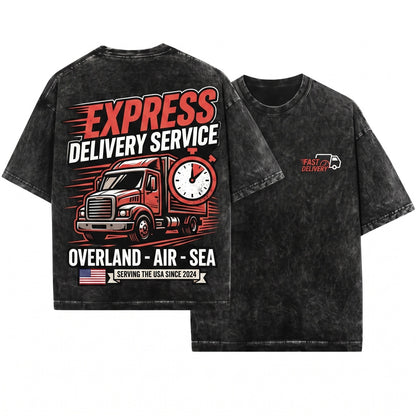 Fast Express 3-Day Delivery Vintage Graphic Cotton Oversized Retro Heavyweight Unisex Wash T-Shirt