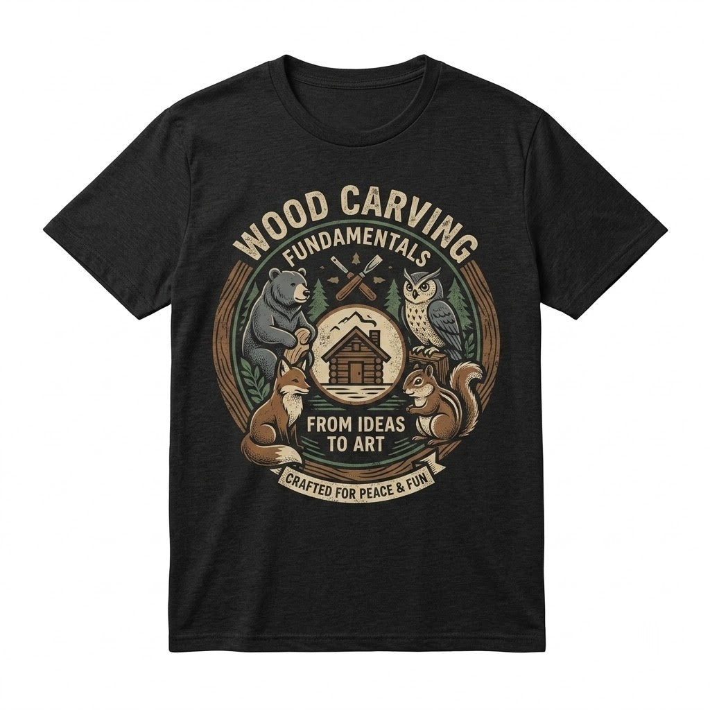 Woodturning Gift Woodworker Lathe Forest Animal Graphic Apparel Multi Color Sizing Unisex TShirt