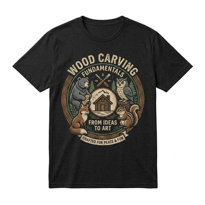 Woodturning Gift Woodworker Lathe Forest Animal Graphic Apparel Multi Color Sizing Unisex TShirt