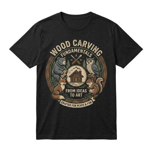 Woodturning Gift Woodworker Lathe Forest Animal Graphic Apparel Multi Color Sizing Unisex TShirt