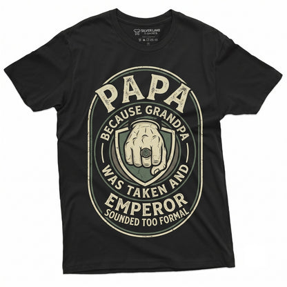 Funny Papa Emperor Humorous Grandfather Christmas Gifts Xmas Apparel For Grandpa Men Unisex TShirt