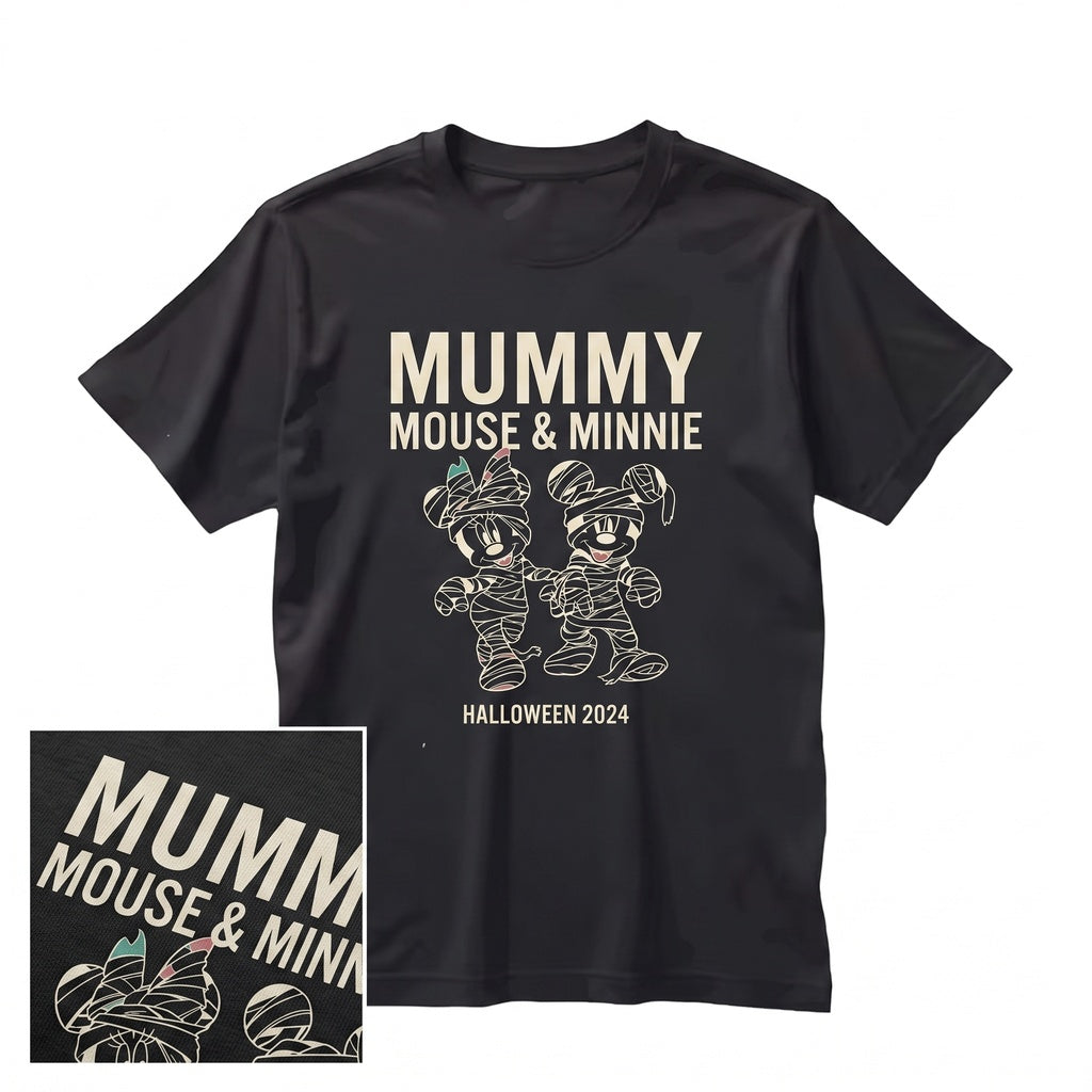 Spooky Mummy Couple Halloween Party Graphic Unisex TShirt