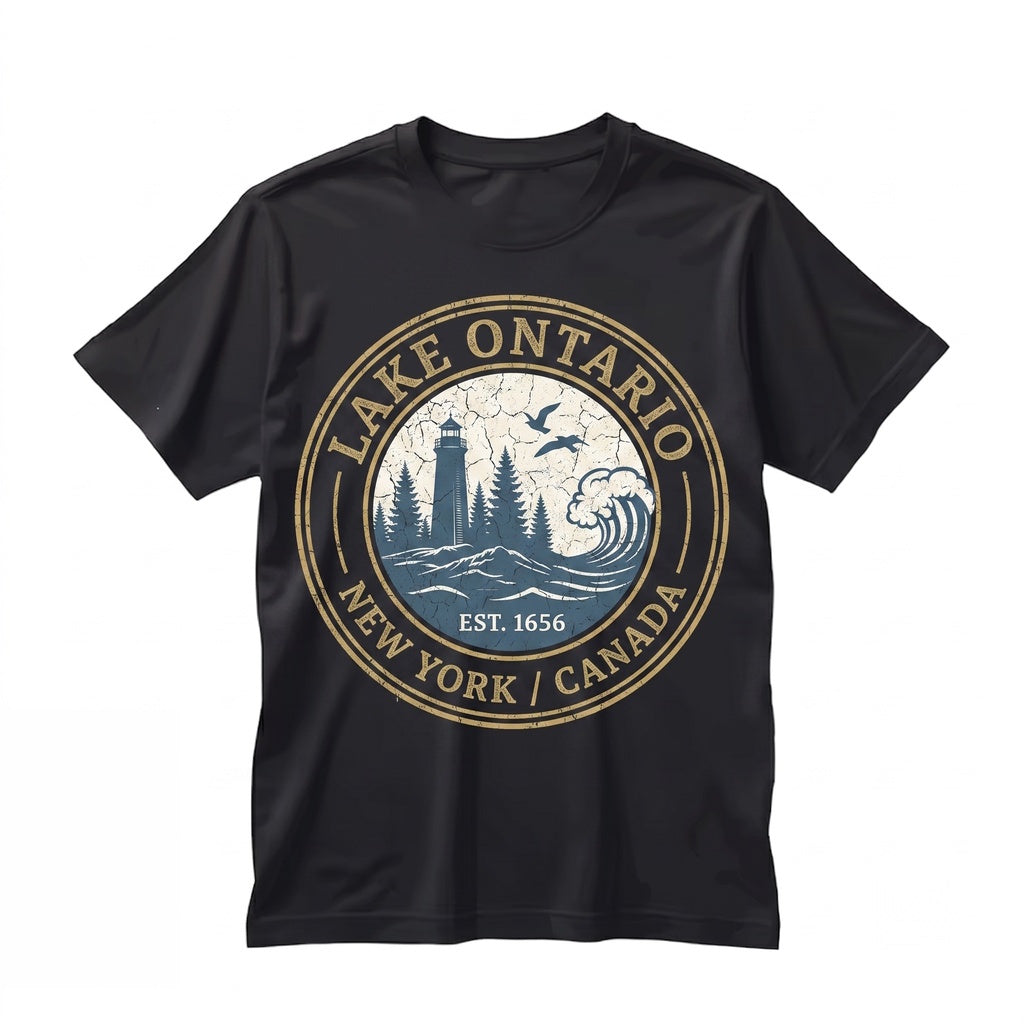 Vintage Lake Ontario Great Nautical Life Vacation Gift V-Neck Unisex TShirt