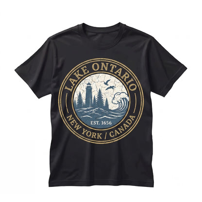 Vintage Lake Ontario Great Nautical Life Vacation Gift V-Neck Unisex TShirt
