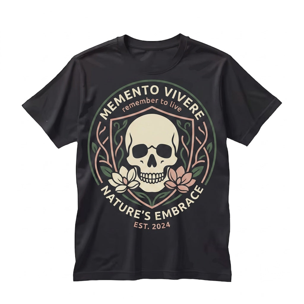 Skull Floral Dark Academia Gothic Botanical Graphic Apparel Unisex TShirt