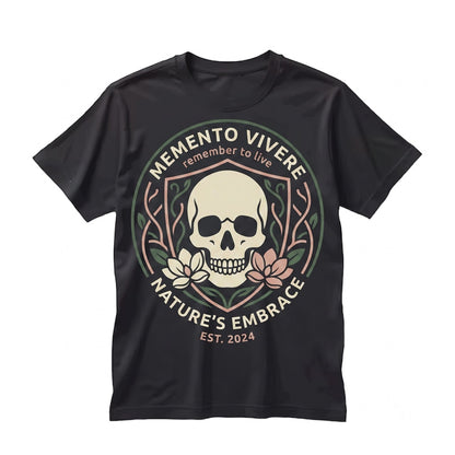 Skull Floral Dark Academia Gothic Botanical Graphic Apparel Unisex TShirt