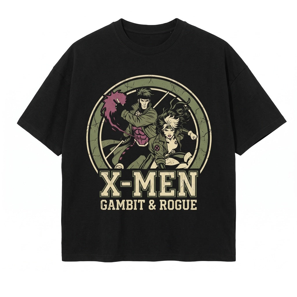 Oversized Gambit Rogue Mutant Comic Book Retro 90s Graphic Apparel Gift Unisex TShirt