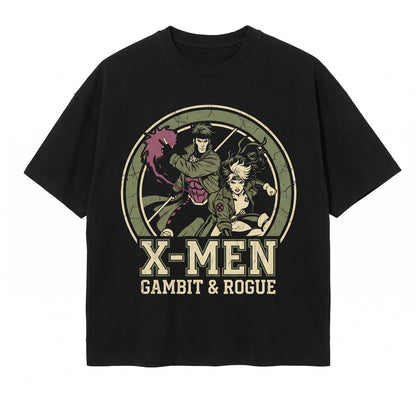 Oversized Gambit Rogue Mutant Comic Book Retro 90s Graphic Apparel Gift Unisex TShirt