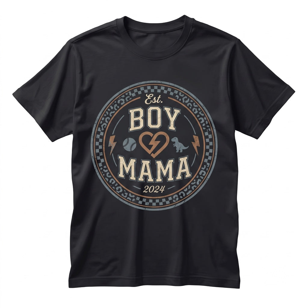 Boy Mama Checkered Life New Mother Baby Shower Gift Appreciation Apparel Unisex TShirt