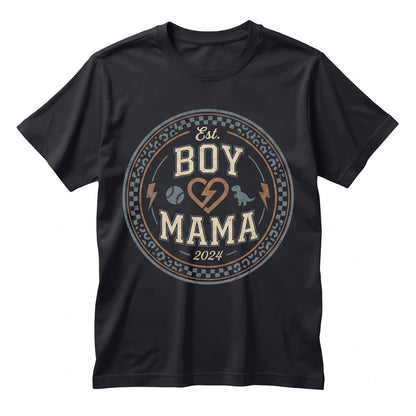Boy Mama Checkered Life New Mother Baby Shower Gift Appreciation Apparel Unisex TShirt