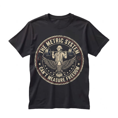 Metric System Cant Measure Freedom Tank Top, Funny Founding Father Gym American Eagle 4th of July Independence Day Patriotic Meme