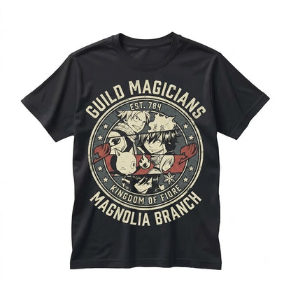 Fairy Tail Natsu Dragneel Gray Fullbuster Gajeel Redfox Anime Graphic Magic Guild Happy Unisex TShirt