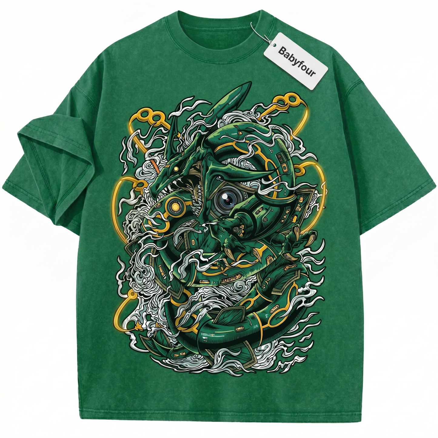 Legendary Emerald Sky Dragon Vintage T-Shirt, Retro Japanese Anime Monster Graphic Tee, Unisex Tshirt