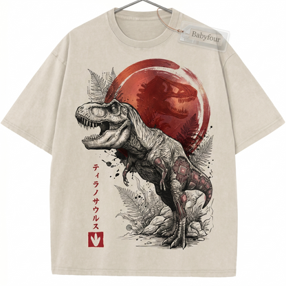 Vintage Tyrannosaurus Rex Graphic Unisex T-Shirt - Retro Prehistoric Dinosaur Tee