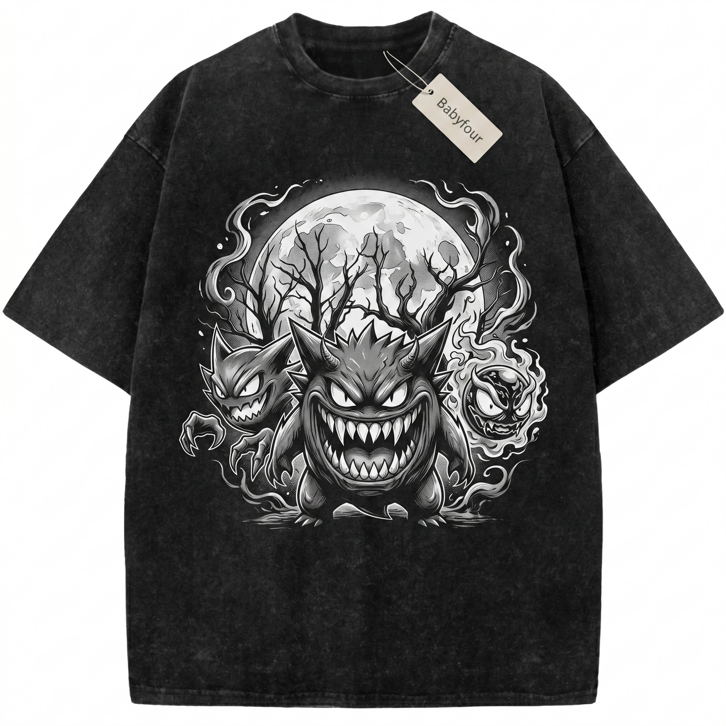 Vintage Spooky Ghost Trio Evolution Unisex T-Shirt - Retro 90s Anime Monster Graphic Tee