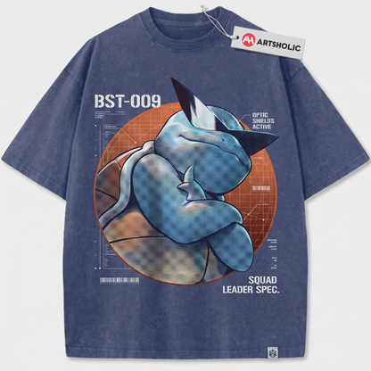 Vintage Blue Water Turtle Anime Unisex T-Shirt - Retro 90s Monster Graphic Tee