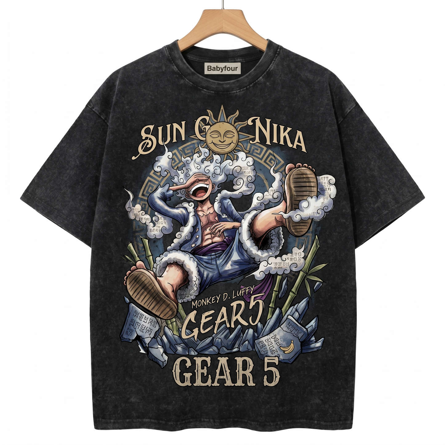Vintage Awakened Sun God Pirate Unisex T-Shirt - Fifth Form Joyful Anime Warrior Graphic Tee
