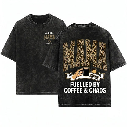 Leopard Print Mama Mothers Day Gift for Her Unisex Wash T-Shirt