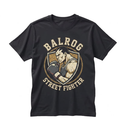 Retro Fighting Video Game Balrog Heavyweight Boxer Champion Edition Graphic Cotton Apparel Unisex TShirt