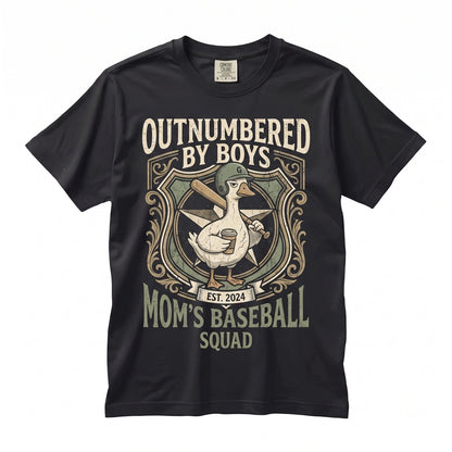 Funny Boy Mom Goose Outnumbered By Sons Graphic Baseball Mother’s Day Top Unisex TShirt